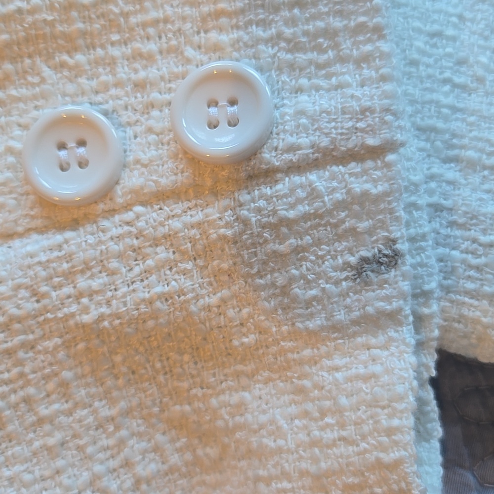 NWT, Reveuse, White Double-Breasted Dress, Sz. L - Picture 10 of 10